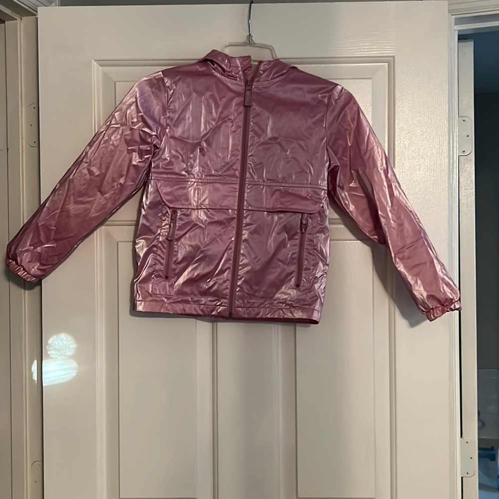 Girls rain jacket size 7/8 pink